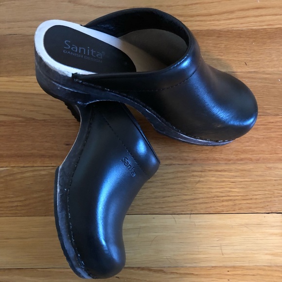 Sanita Shoes - SANITA Nova Danish Open Back Wood Heel Clogs